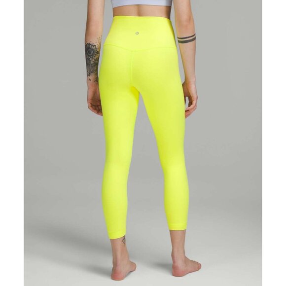 SIZE 2 Lululemon Align High Rise 25" Neon Electric Lemon Yellow Leggings - Picture 4 of 6